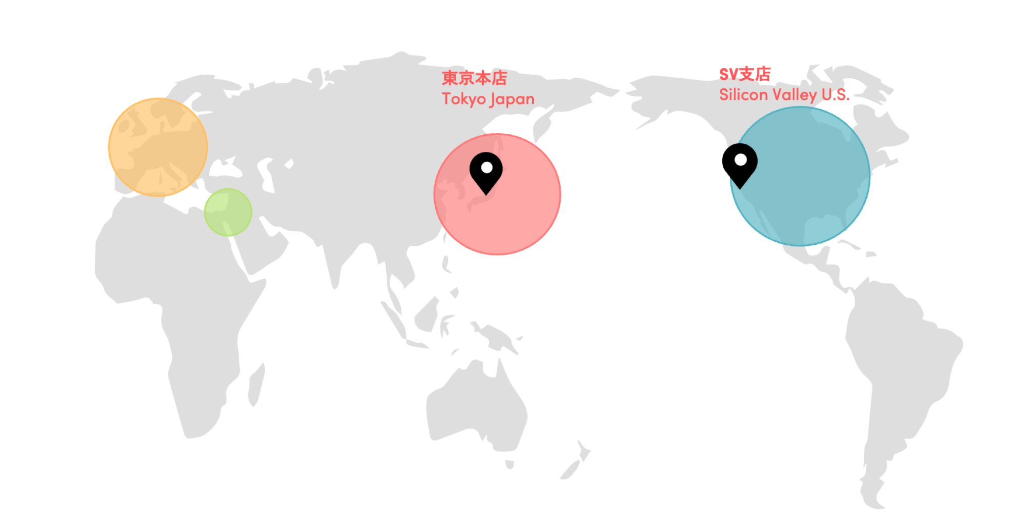 グローバルで束ねる 東京とシリコンバレーを拠点に、グローバルで先進的な技術やDXソリューションを探索し、投資と共創を推進しています。