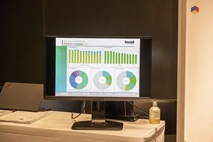 「ENERGY X GREEN」の画面イメージ。入力・算定したデータは、さまざまな形式で可視化できる